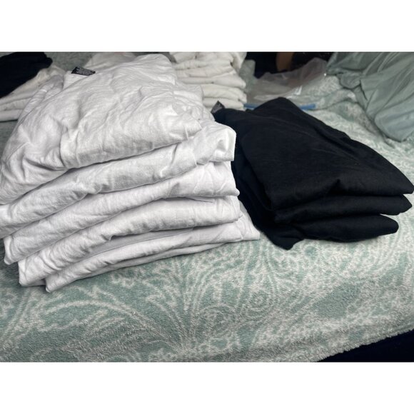 Bundle 14 Skyland  3XL Basic TShirts White Black Crew Neck Short Sleeve Everyday - Picture 2 of 2